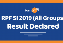 RPF SI 2019: Results Declared for RPF SI 2019 All Groups (A-F)
