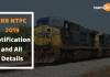 RRB NTPC 2019: RRB Recruitment Notification With All Details RRB NTPC Notification and All Details