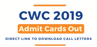 CWC 2019 Admit Cards Out: Direct Link To Download Call Letters