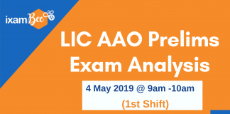 LIC AAO Prelims: May 4, 2019, Shift 1 Exam Analysis