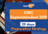 CWC Superintendent 2019: 29 Days Preparation Strategy
