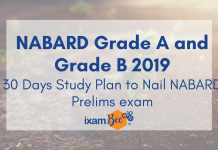 NABARD Grade A and Grade B 2019: 30 Days Study Plan to Nail NABARD Prelims exam NABARD Grade A 2019