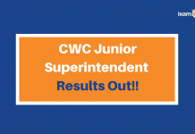 CWC Results 2019: Check CWC Junior Superintendent Results Now! CWC Junior Sup Results