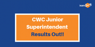 CWC Results 2019: Check CWC Junior Superintendent Results Now! CWC Junior Sup Results