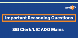 SBI Clerk Mains/LIC ADO Mains: Important Reasoning Questions
