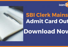 SBI Clerk Mains 2019: Download SBI Clerk Mains Admit Card Download SBI Clerk Mains Admit Card