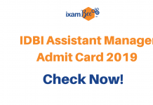 IDBI Assistant Manager 2019 Admit Card Out: Download Now IDBI Assistant Manager Exam Admit Card