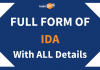 Full Form of IDA with all Details