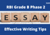 RBI Grade B Phase 2: Effective Essay Writing Tips