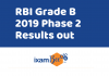 RBI GRADE B 2019: Phase 2 Results Out