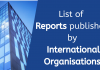 List of Reports published by International Organizations