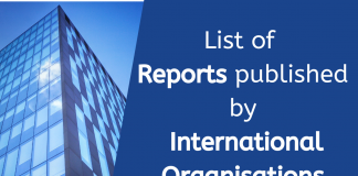 List of Reports published by International Organizations