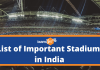 List of Important Sports Stadiums in India