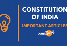 Constitution of India: Important Articles