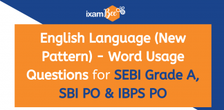English Language (New Pattern) – Word Usage Questions for SEBI Grade A, NABARD Grade A, and SBI PO