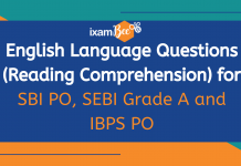 English Language : Reading Comprehension Sample Questions for  SBI PO, SEBI Grade A, and IBPS PO English Comprehension