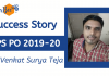 IBPS PO 2019-2020: Success Story