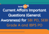 Current Affairs Important Questions for SBI PO, IBPS PO, SBI Clerk mains and RBI Assistant Mains