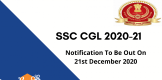 SSC CGL 2020-21 Notification To Be Out On 21st December 2020
