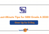 Last-Minute Tips for SEBI Grade A 2020-21.
