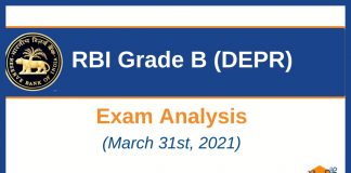 RBI Grade B Phase 2 DEPR Exam Analysis: March 31, 2021 RBI Grade B DEPR Exam Analysis 2021