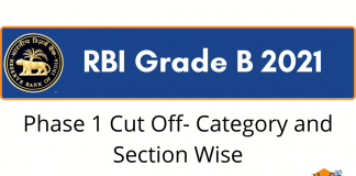 RBI Grade B 2021: Phase 1 cut off
