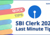 SBI Clerk 2021: Last Minute Tips SBI Clerk Pre Tips