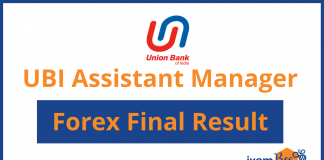 UBI Assistant Manager Forex Final Result
