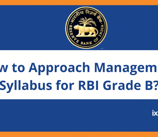 How to Prepare Management for RBI Grade B?