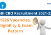 SBI CBO Recruitment 2021-22: Notification Out for 1226 Vacancies SBI CBO Recruitment 2021-22