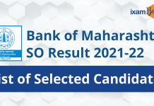 Bank of Maharashtra SO Result 2022: BOM SO Final Merit List Bank of Maharashtra SO Result 2022