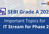 SEBI Grade A 2022: Important Topics for IT Stream Phase 2 Important Topics for SEBI Grade A IT Stream Phase 2