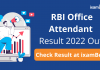 RBI Office Attendant Result 2022 Out! Direct Link for Jammu Office Result RBI Office Attendant Result 2022