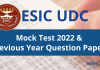 ESIC UDC Mock Test 2022 and ESIC UDC Previous Year Question Papers ESIC UDC Mock Test 2022