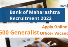 Bank of Maharashtra Recruitment 2022: Apply Online for 500 Vacancies Bank of Maharashtra Recruitment 2022: Apply Online for 500 Posts