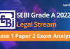 SEBI Grade A 2022 Exam Analysis: Legal Stream (Phase 1) SEBI Grade A 2022: Legal Stream Phase 1 Exam Analysis