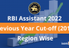 RBI Assistant 2022: Previous Year Cut Off (2017) Region Wise RBI Assistant 2022: Previous Year Cut-off (2017) Region Wise