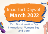 Important Days of March 2022: Zero Discrimination Day, International Women’s Day and More Important Days of March 2022