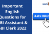 English Questions (New Pattern) for RBI Assistant and SBI Clerk 2022 Important English Questions for RBI Assistant & SBI Clerk 2022