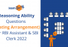 Test Yourself: Reasoning Ability (Seating Arrangement) Questions for RBI Assistant and SBI Clerk 2022 Reasoning Ability Questions (Seating Arrangement) for RBI Assistant & SBI Clerk 2022