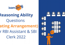 Test Yourself: Reasoning Ability (Seating Arrangement) Questions for RBI Assistant and SBI Clerk 2022 Reasoning Ability Questions (Seating Arrangement) for RBI Assistant & SBI Clerk 2022