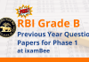 RBI Grade B Previous Year Question Papers: Phase 1 RBI Grade B Previous Year Question Papers for Phase 1