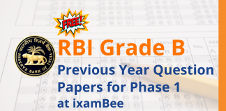 RBI Grade B Previous Year Question Papers: Phase 1 RBI Grade B Previous Year Question Papers for Phase 1