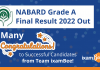 NABARD Grade A Final Result 2022: Direct Link for Result NABARD Grade A Final Result 2022