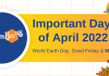 Important Days in April 2022: List of National & International Days & Dates in April Important Days in April 2022