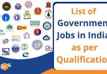 List of Government Jobs as Per Qualification