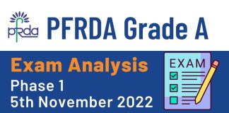 PFRDA Grade A Exam Analysis 2022: November 5 Phase 1 Exam for General Stream PFRDA Grade A Exam Analysis 2022: