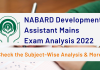 NABARD Development Assistant Mains Exam Analysis 2022 NABARD Development Assistant Mains Exam Analysis 2022