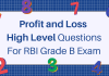 High Level Profit and Loss Questions For RBI Grade B Exam  high level question