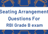 Seating Arrangement Questions For RBI Grade B Exam